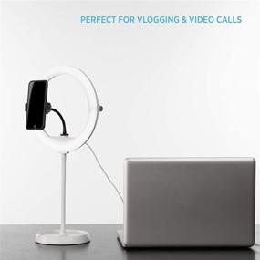 img 3 attached to 🎥 Fovitec 10" Foldable Bi-Color LED Ring Light Kit - Stand & Phone Mount for YouTube Videos, Vlogging, Makeup, Live Streaming & Video Conferences