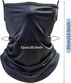 img 3 attached to 🧣 Face Mask Gator with Ear Loops and Filter - Neck Gaiter for Men and Women, Earloop Bandana Balaclava Covering Scarf