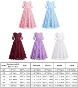 img 1 attached to Burgundy Princess Bridesmaid 👸 Dresses for Girls' Weddings and Communions