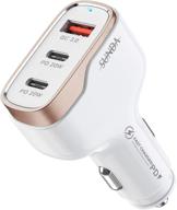 🔌 sunda usb-c 40w fast car charger with 3 ports, dual pd 20w type c compatible with iphone 12/11 pro/max/iphone 11/pad pro/galaxy/samsung, and 18w qc3.0 for android devices logo