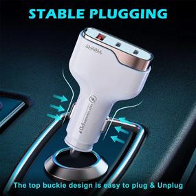 img 1 attached to 🔌 SUNDA USB-C 40W Fast Car Charger with 3 Ports, Dual PD 20W Type C Compatible with iPhone 12/11 Pro/Max/iPhone 11/Pad Pro/Galaxy/Samsung, and 18W QC3.0 for Android Devices