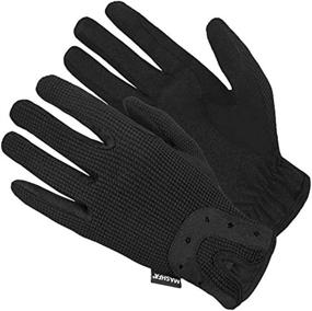 img 4 attached to 🧤 Ladies Cotton Horse Riding Gloves, Dublin Track Fabric, Shires Leather Equestrian Gloves