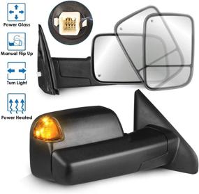 img 4 attached to 🔌 MOSTPLUS Power Heated Towing Mirrors for 02-08 Dodge Ram 1500 2500 3500 with Turn Signal Light (Set of 2) - Enhanced for Easy Modification