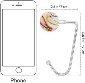 img 3 attached to 💼 Convenient and Stylish Purse Hook Hanger for Women - Set of 3 Pretty Marble Hooks