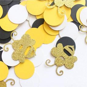 img 1 attached to 🐝 Bumble Bee Glitter Confetti: Fun Party Decoration for Gender Reveal, Baby Shower, or First Birthday