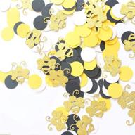 🐝 bumble bee glitter confetti: fun party decoration for gender reveal, baby shower, or first birthday logo