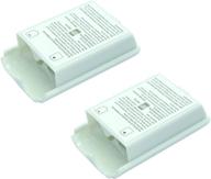 enhance your xbox 360 controller with 2x white battery cover - microsoft wireless controller accessory логотип