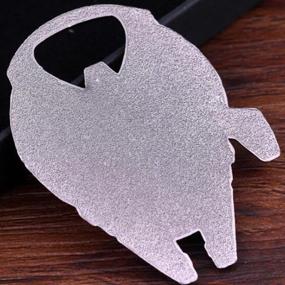 img 1 attached to 🚀 Star Wars Millennium Falcon Metal Bottle Opener Zinc Alloy - Non-Magnetic 2.4" Version: The Ultimate Sci-fi Collectible!