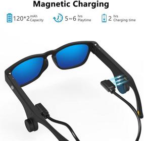 img 3 attached to HUOQB Sunglasses Conduction Headphones Eyeglasses