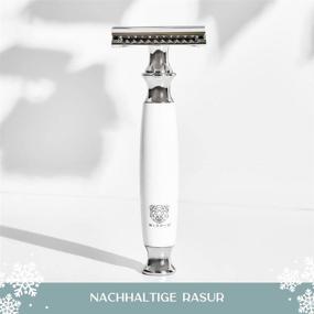 img 2 attached to 🪒 WLDOHO Double Edge Safety Razor - Eco-Friendly Resin Handle, Sustainable and Plastic-Free - Reusable Safety Razor for Men & Women - Classic Shaver with 5 Blades