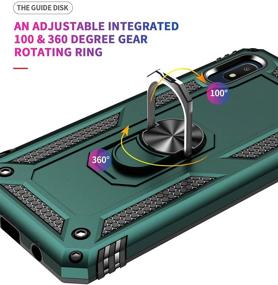 img 1 attached to A10 Case (Not For A10E) Military Protection With Built-In 360 Rotation Kickstand Support Car Magnetic Holder For Samsung Galaxy A10 Jade