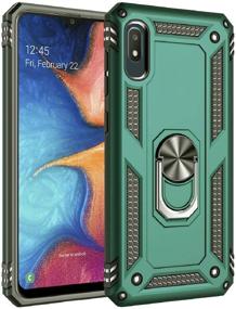 img 4 attached to A10 Case (Not For A10E) Military Protection With Built-In 360 Rotation Kickstand Support Car Magnetic Holder For Samsung Galaxy A10 Jade