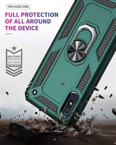 img 3 attached to A10 Case (Not For A10E) Military Protection With Built-In 360 Rotation Kickstand Support Car Magnetic Holder For Samsung Galaxy A10 Jade