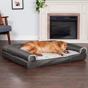 img 2 attached to 🐾 Furhaven Orthopedic and Cooling Gel Pet Beds: Perfect Comfort for Dogs and Cats