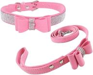 🐾 stylish dog collar and leash set - newtensina fashion with bow tie, bling, and puppy collar leash for dogs logo