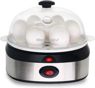 🥚 elite gourmet egc-207: easy electric egg cooker with 7 egg capacity, multiple functions, auto shut off, buzzer, measuring cup, bpa free stainless steel construction логотип