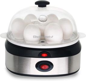 img 4 attached to 🥚 Elite Gourmet EGC-207: Easy Electric Egg Cooker with 7 Egg Capacity, Multiple Functions, Auto Shut Off, Buzzer, Measuring Cup, BPA Free Stainless Steel Construction