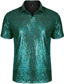 img 4 attached to 🍾 Men's Metallic Champagne Clothing and Shirts by URRU Shirts Nightclub