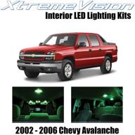 светодиод xtremevision для салона chevy avalanche 2002-2006 (16 шт.) инструмент для установки комплекта зеленых светодиодов для салона логотип