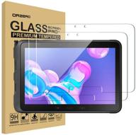 📱 orzero (2 pack) tempered glass screen protector for samsung galaxy tab active pro 10.1 - hd anti-scratch, full-coverage | lifetime replacement logo