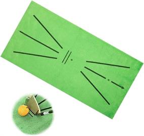 img 4 attached to 🏌️ AOSPZON Golf Training Mat: Mini Golf Practice Aid Rug for Swing Detection, Perfect Game and Gift for Home/Office/Outdoor (12&#34; X 24&#34;)