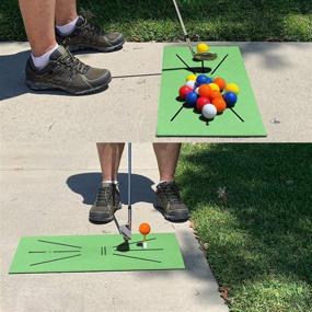 img 2 attached to 🏌️ AOSPZON Golf Training Mat: Mini Golf Practice Aid Rug for Swing Detection, Perfect Game and Gift for Home/Office/Outdoor (12&#34; X 24&#34;)