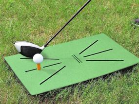 img 1 attached to 🏌️ AOSPZON Golf Training Mat: Mini Golf Practice Aid Rug for Swing Detection, Perfect Game and Gift for Home/Office/Outdoor (12&#34; X 24&#34;)