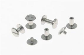 img 1 attached to 🔩 75 Sets of Metal Chicago Screws for Leathercraft - Silvery 1/4, 5/16, and 3/8 Inches, Binding Screw, Nail Rivet Button, Solid Belt Tack Screw