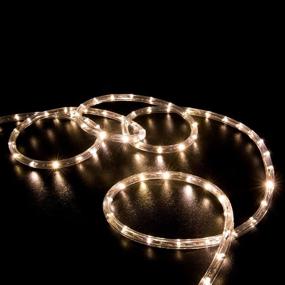 img 4 attached to 🌟 WYZworks 150 ft Warm White 2 Wire LED Rope Light - PRE-ASSEMBLED Christmas Holiday Decoration for Indoor and Outdoor Lighting