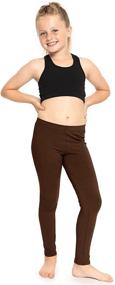 img 2 attached to Girls Leggings Black Brown Cheetah