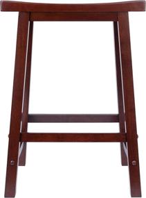 img 3 attached to 🪑 Премиумный табурет Winsome 94084 Satori: Изысканный стул из ореха, высотой 24 дюйма.