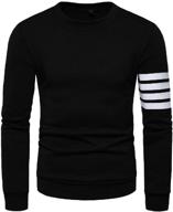 👕 striped lightweight crewneck pullover sweatshirt tops logo