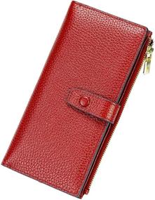 img 4 attached to Leather Wallets Blocking Wallet Capacity Women's Handbags & Wallets and Wallets