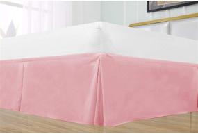 img 1 attached to 🛏️ Obytex Silky Soft Bed Skirt Wrap Around - Классический стильный вид, без морщин и легко надевается - 14-дюймовый подгон, отельного качества - устойчив к усадке и выцветанию (размер King, розовый)