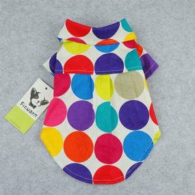 img 3 attached to 🐾 Pet Clothes Fitwarm Polka Dot Dog Shirts Cat Polo Apparel