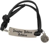 🦋 inspirational sayings jewelry bracelet dragonfly tag: perfect for teens, girls, boys, women, and men logo
