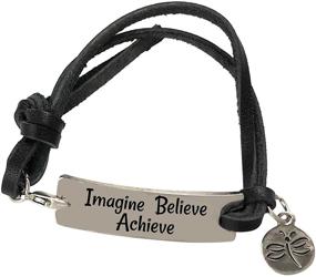 img 3 attached to 🦋 Inspirational Sayings Jewelry Bracelet Dragonfly Tag: Perfect for Teens, Girls, Boys, Women, and Men
