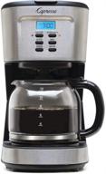 кофеварка capresso stainless and black 12-чашек с стеклянной кафейником 416.05 логотип