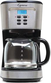 img 2 attached to Capresso Stainless and Black ☕ 12-Cup Coffee Maker, Glass Carafe 416.05