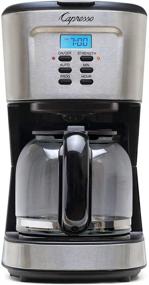 img 1 attached to Capresso Stainless and Black ☕ 12-Cup Coffee Maker, Glass Carafe 416.05