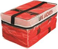 🌊 kent clear storage bag with 4 type ii life jackets - adult, orange included логотип