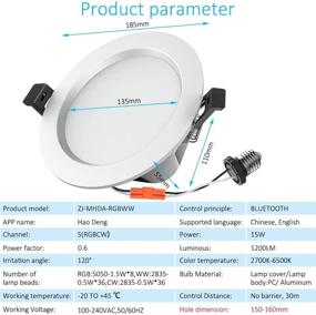 img 3 attached to 💡 FVTLED Downlight Bluetooth: Multicolor 2700K-6500K – Ultimate Illumination