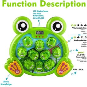 img 3 attached to 🐸 KKONES Игра «Супер-лягушка» Музыкальная детская игрушка - Интерактивная игрушка с музыкой и светом для детей от 2 до 8 лет, идеальный подарок для мальчиков и девочек.