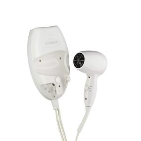 img 1 attached to 💡 White LED Night Light Wall-Mounted Hair Dryer by Conair, Featuring 1600 Watts