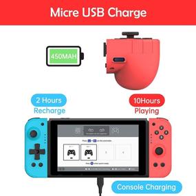 img 1 attached to 🎮 [2020 Latest Model] Wireless Joypad Controllers for Nintendo Switch, Upgraded Joycon for Nintendo Switch with Turbo Feature, Enhanced Ergonomics for Comfortable Grip (Wake-UP Version)