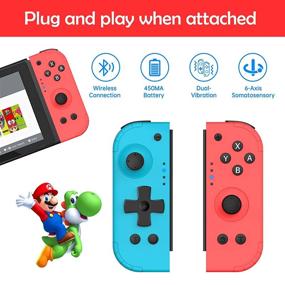 img 3 attached to 🎮 [2020 Latest Model] Wireless Joypad Controllers for Nintendo Switch, Upgraded Joycon for Nintendo Switch with Turbo Feature, Enhanced Ergonomics for Comfortable Grip (Wake-UP Version)