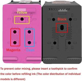 img 2 attached to HOTCOLOR 100ML Refill Ink Kit for HP 67 Inkjet Printer Cartridges - Envy 6052 6055, Deskjet 1255 2752, Envy Pro 6452 6455 6458 (1BK/1C/1Y/1M, 4Pack)