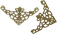 housweety 50 bronze tone filigree 🏺 triangle wraps connectors: exquisite embellishments for jewelry making logo