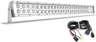 🚗 yitamotor 32-inch white curved led light bar: 180w spot flood combo off road lights with 12v wiring harness - ideal for pickup, jeep, car, truck, boat, atv, motorcycle logo