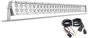 img 4 attached to 🚗 YITAMOTOR 32-Inch White Curved LED Light Bar: 180W Spot Flood Combo Off Road Lights with 12V Wiring Harness - Ideal for Pickup, Jeep, Car, Truck, Boat, ATV, Motorcycle